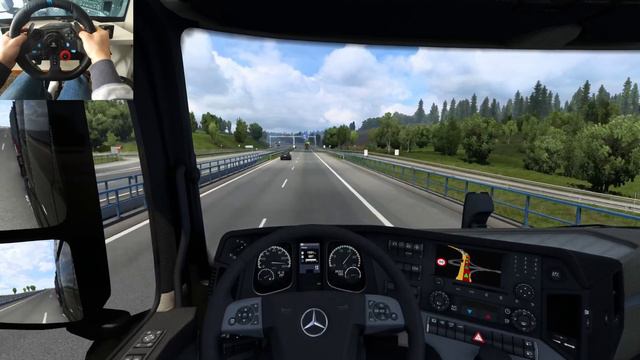 Mercedes -Benz New Actros StreamSpace - Ets2 - Logitech g29 Gameplay-#23 смотреть онлайн