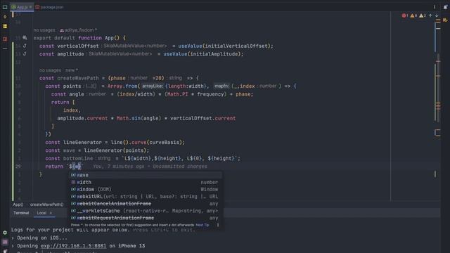 Wave animation with React native skia смотреть онлайн