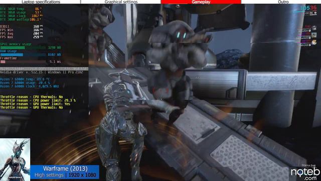 Asus TUF A15 (2022) - Warframe Gameplay Test (Ryzen 7 6800H, RTX 3060) смотреть онлайн