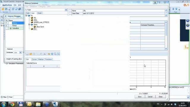 Пример подготовки и решения задачи моделирования литья в VisualCAST