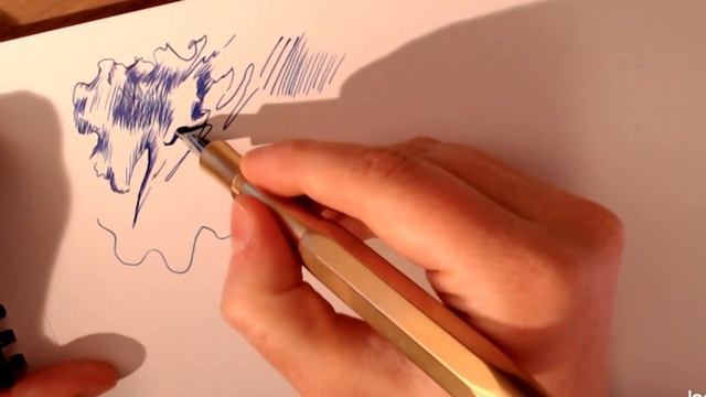 ASMR Talking about a fountain pen and drawing (Kaweco Brass Sport) смотреть онлайн