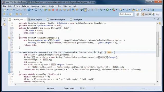Decision Trees JAVA Prototype Project 02 - Build tree w/ information gain смотреть онлайн