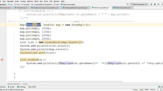 Comparable vs Comparator Practical 2 смотреть онлайн