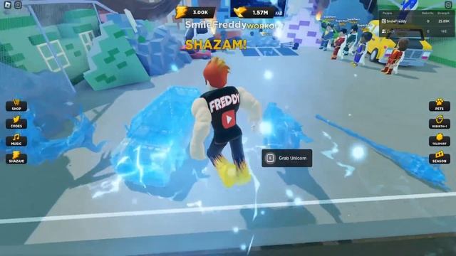 ПРОКАЧАЛ НУБИКА до МЕГА СИЛАЧА ШАЗАМА в Strongman Simulator Roblox смотреть онлайн
