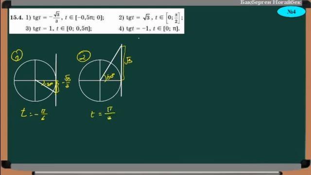 §15 Арксинус, арккосинус, арктангенс, арккотангенс [1;13] смотреть онлайн