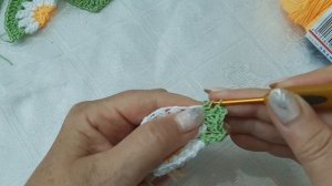 Косынка Ромашковое поле. МК.