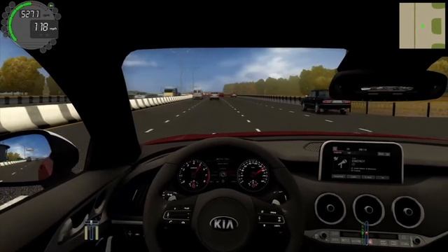 Cutting up in Kia Stinger GT: City Car Driving смотреть онлайн