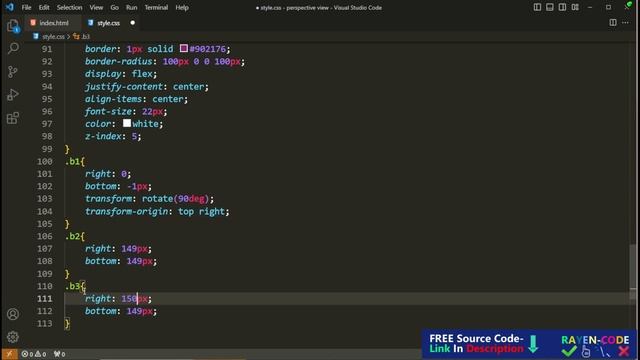 Hero Section with HTML and CSS || Web Design @rayen-code part 2 смотреть онлайн