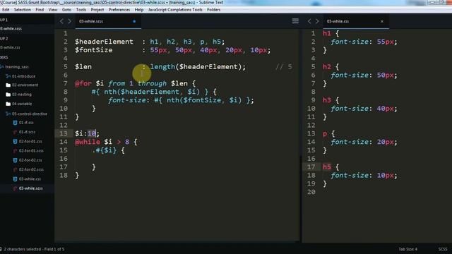 Tự Học SASS - Bài 21 Control Directive & Expressions - While смотреть онлайн
