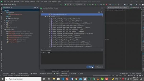 Add Android Studio project to Github