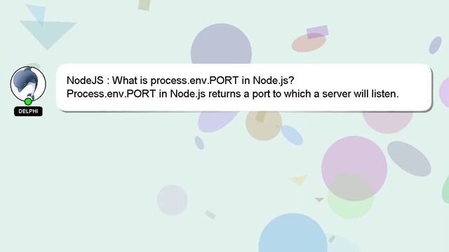 NodeJS : What is process.env.PORT in Node.js? смотреть онлайн