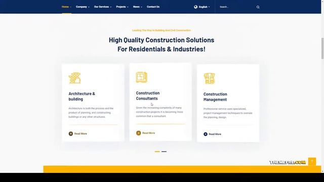 Eteon - Construction And Building WordPress Theme property architecture Website Builder смотреть онлайн