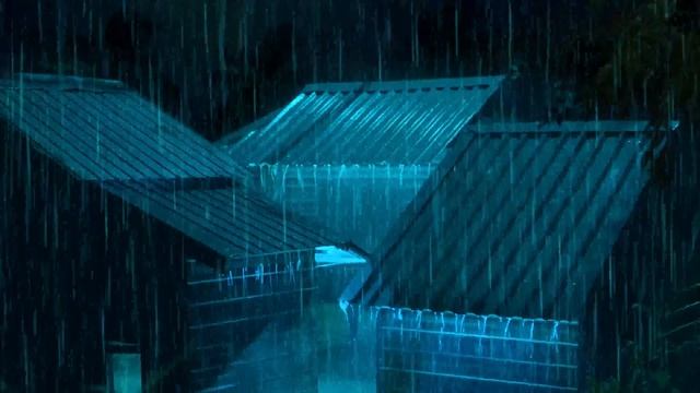 Overcome Insomnia to Sleep Immediately with Heavy Rain & Thunder Sounds on Metal Roof in Rainforest смотреть онлайн
