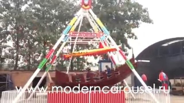 Аттркицион пиратский корабль, заказ аттракционов, аттракцион для тематических парков смотреть онлайн