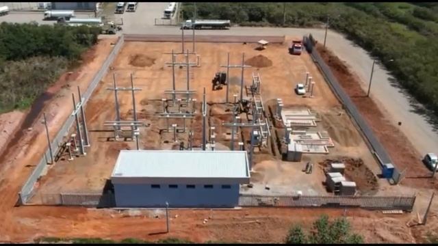 Строительство подстанции с воздуха смотреть онлайн