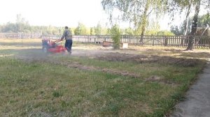 Обработка целины мотоблоком