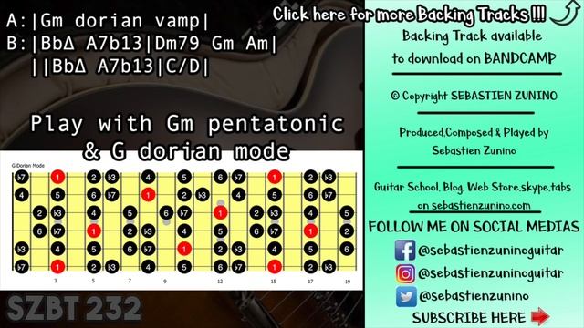 Groovy Fusion Backing Track in G Minor | #SZBT 232 смотреть онлайн