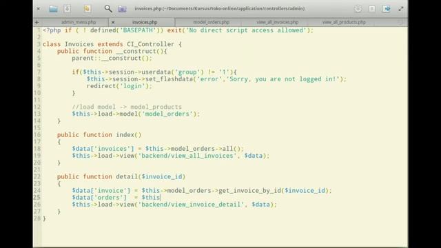 Toko Online - Part 10 Displaying Invoices at Backend смотреть онлайн