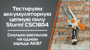 Тестируем аккумуляторную пилу Sturm! CSC1804
