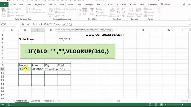 How To Make An Excel Order Form