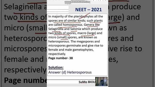 Genera Like Selaginella And Salvinia Which Produces Two Kind Of Spores Are Called