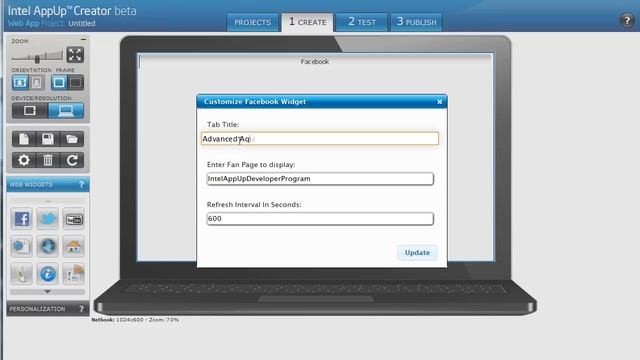 Intel AppUp(TM) Creator beta:Web App Demo смотреть онлайн