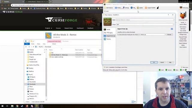 How to use MultiMC Launcher with All the Mods 3 Remix Minecraft 1.12 смотреть онлайн