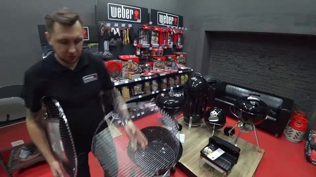 Решетка с боковыми дверьми для грилей Weber 57 см смотреть онлайн