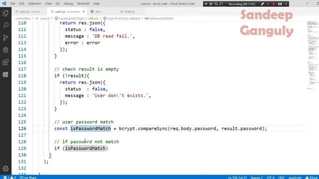 MEAN Stack Project TaskMan REST API - 10 - User Login REST API And JSON Web Token Generation - Hind смотреть онлайн
