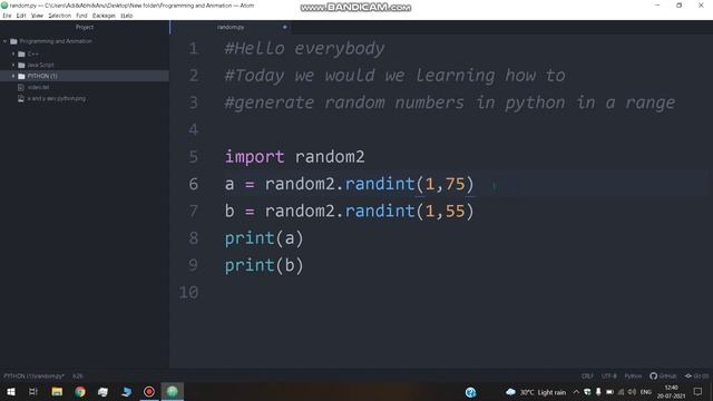 INSTALL RANDOM PACKAGE|| PYTHON|| COMMAND PROMPT||ATOM смотреть онлайн