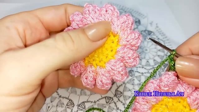 Японский цветочный коврик крючком - Схема + Мастер-класс смотреть онлайн