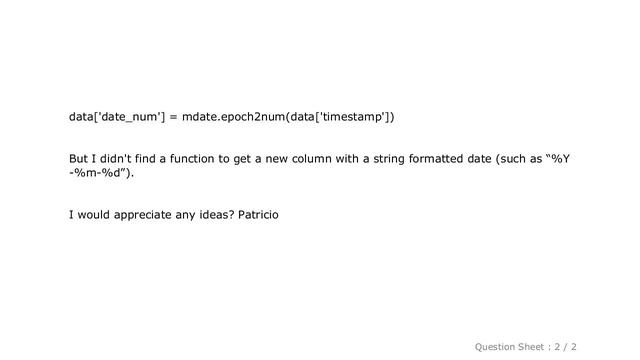 Pandas : Convert epoch time to formatted date string in pandas dataframe смотреть онлайн