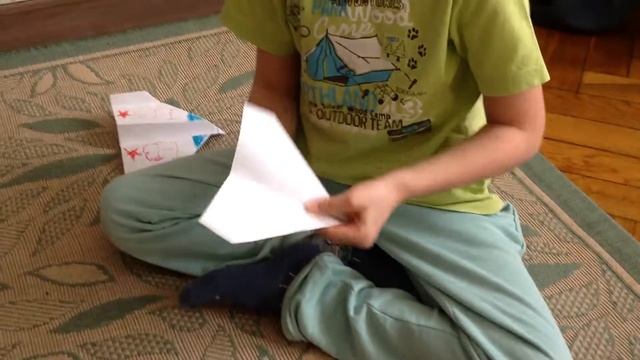 Как сделать самолетик из бумаги своими руками (оригами) #оригами #своими руками смотреть онлайн