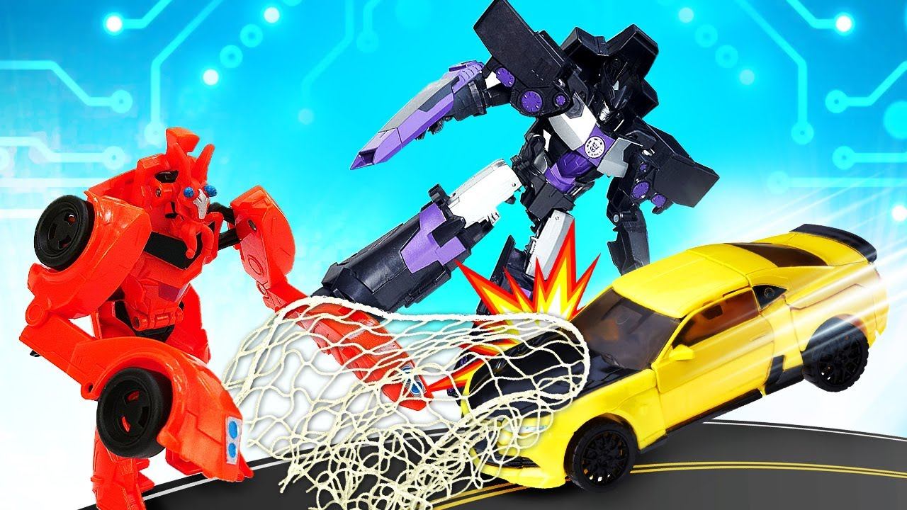 Роботы Трансформеры игры битвы - Автобот Бамблби в ловушке Десептиконов! - Видео для мальчиков смотреть онлайн