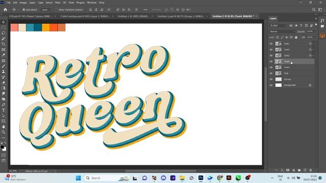 Retro text effect photoshop tutorial - retro text effect | photoshop effects | photoshop tutorial смотреть онлайн