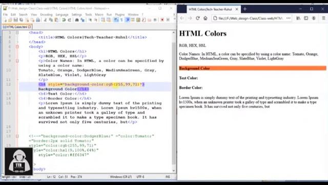 RGB, HEX, HCL Color in html | for beginners | Tech Teacher Ruhul смотреть онлайн