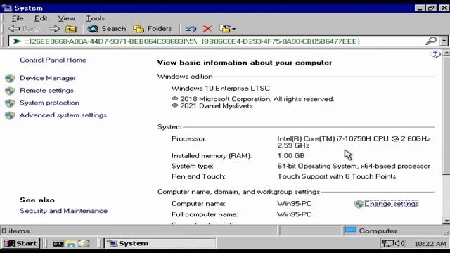 Windows 10 в стиле Windows 95-98 (скачать) смотреть онлайн