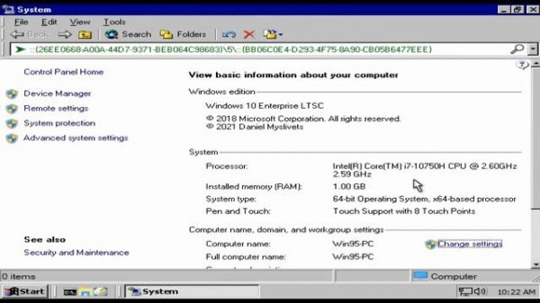 Windows 10 в стиле Windows 95-98 (скачать)