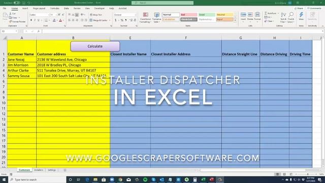 Installer Dispatcher in Excel - How to Dispatch Installers based on Location/Proximity смотреть онлайн