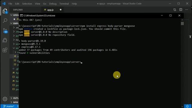 16 setting up node js server and mongodb atlas | React Native tutorial in English смотреть онлайн