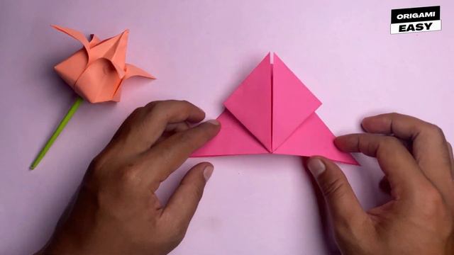 How to Make an Origami Tulip Flower Easy for Beginners смотреть онлайн