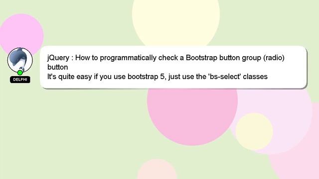 jQuery : How to programmatically check a Bootstrap button group (radio) button смотреть онлайн