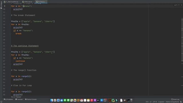 For Loop In Python with Break, continue, Range Explained with notes | Techie Programmer смотреть онлайн