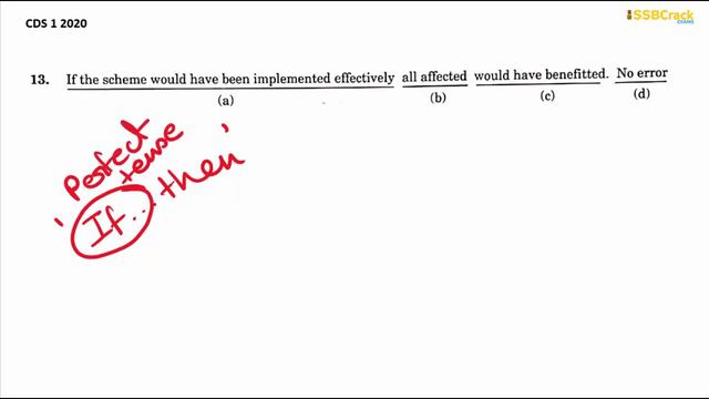 CDS 1 2020 English Spotting Errors Solved - CDS Exam English Answer Keys