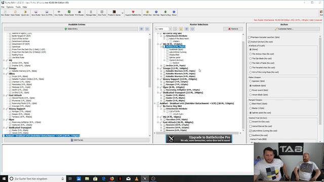 Wir bauen eine Drukhari Liste mit Battlescribe - Patreon Livestream Mai - Tab Table and beyond смотреть онлайн