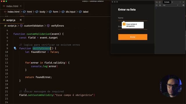 Validação de forms customizada com HTML e JavaScript | Code/Drops #32 смотреть онлайн