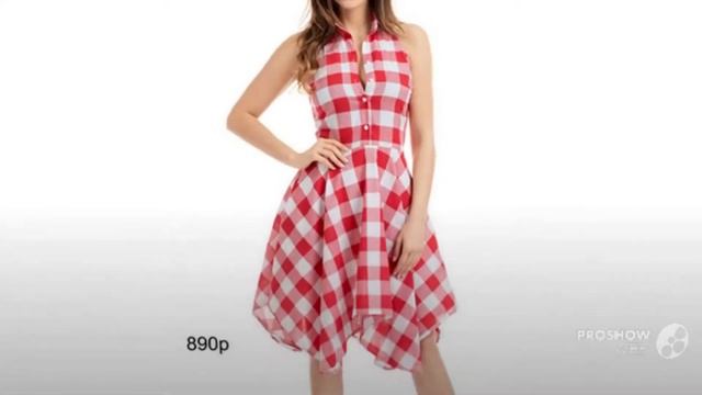 Хлопковое винтажное платье без рукавов смотреть онлайн