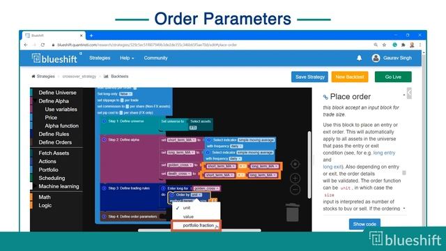 Trading Rules And Actions | Blueshift Visual Programming Tutorial смотреть онлайн