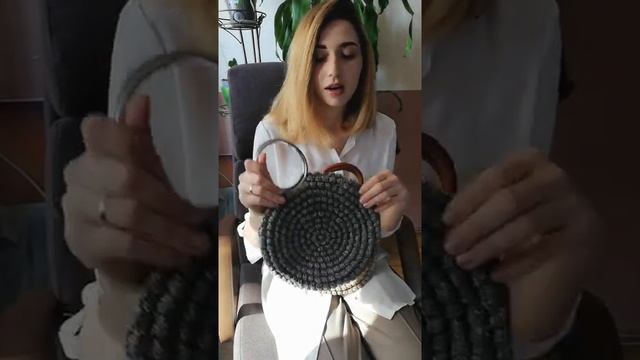 Круглая сумка узором Шишечки смотреть онлайн