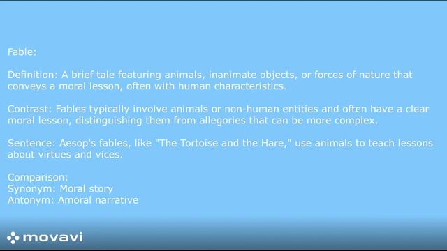 Provide definitions, allegory,parable and fable смотреть онлайн